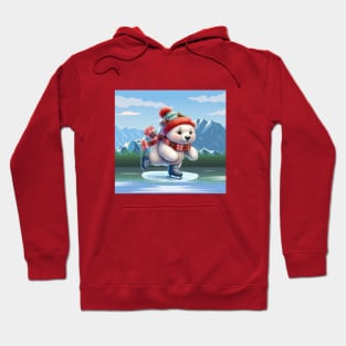 Skating Polar Bear Cub Hoodie